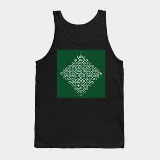 Dot Kolam green, Rangoli, Muggu Tank Top